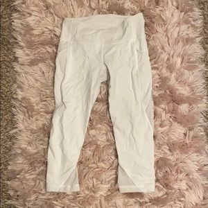 Size 6 White Lululemon Leggings